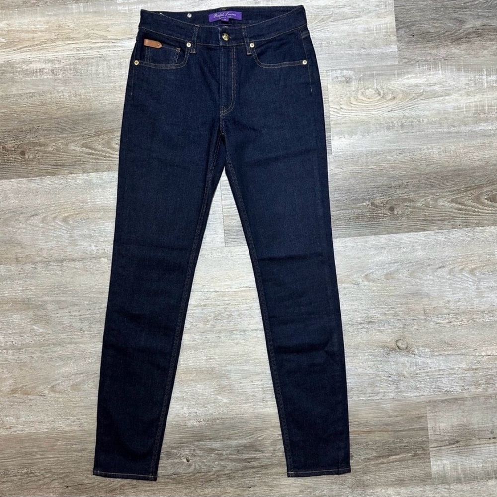 🥰🦊New Ralph Lauren Purple Label 400Dark Blue Skinny Jeans made in Italy